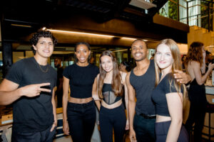 five models in black at the Arizona Fashion Week casting